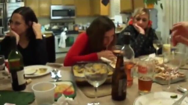 Christmas dinner ruined by puke vomit porn puke porn